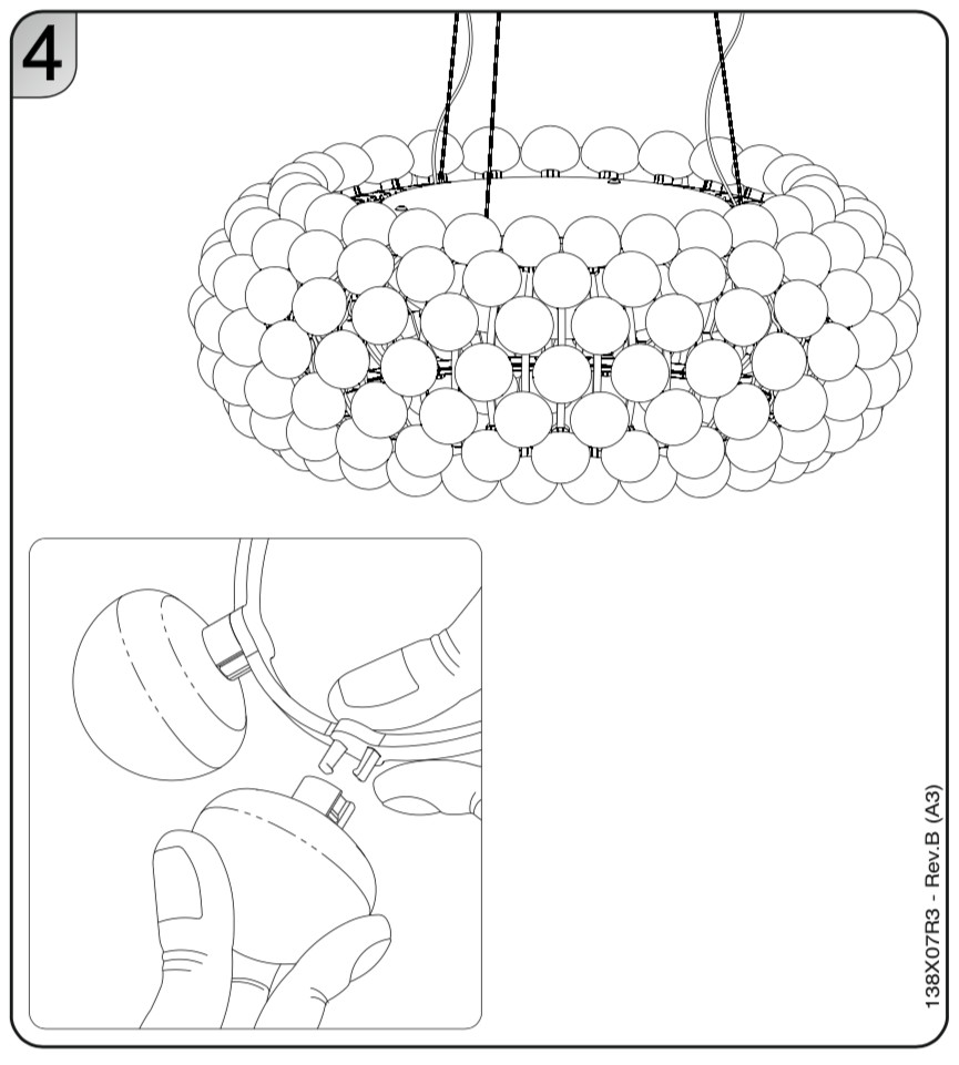 Foscarini Caboche replacement spheres - Transparent 10 pcs