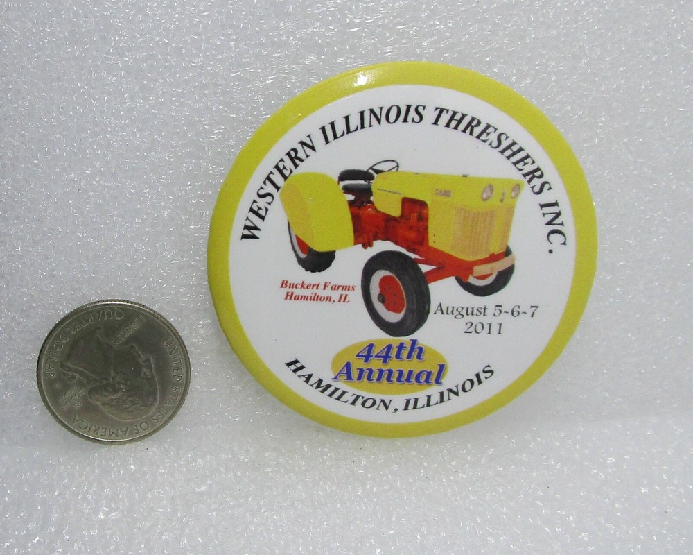 2011 Western Illinois Threshers Inc Hamilton IL 44th Annual Show Button Pin
