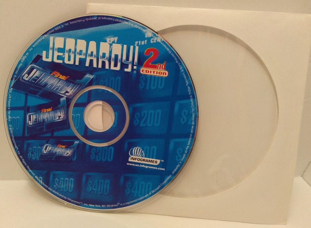 Video Game PC Jeopardy 2nd Second Edition Game - DISC ONLY - no box