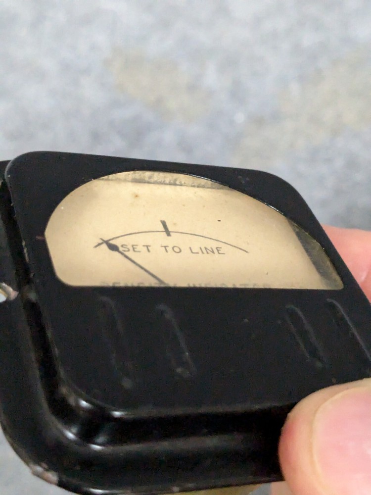 Vintage Density Indicator Panel Guage - Made in USA