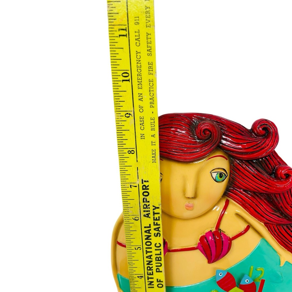 Allen Designs Ruby Whimsical Mermaid Pendulum Wall Clock