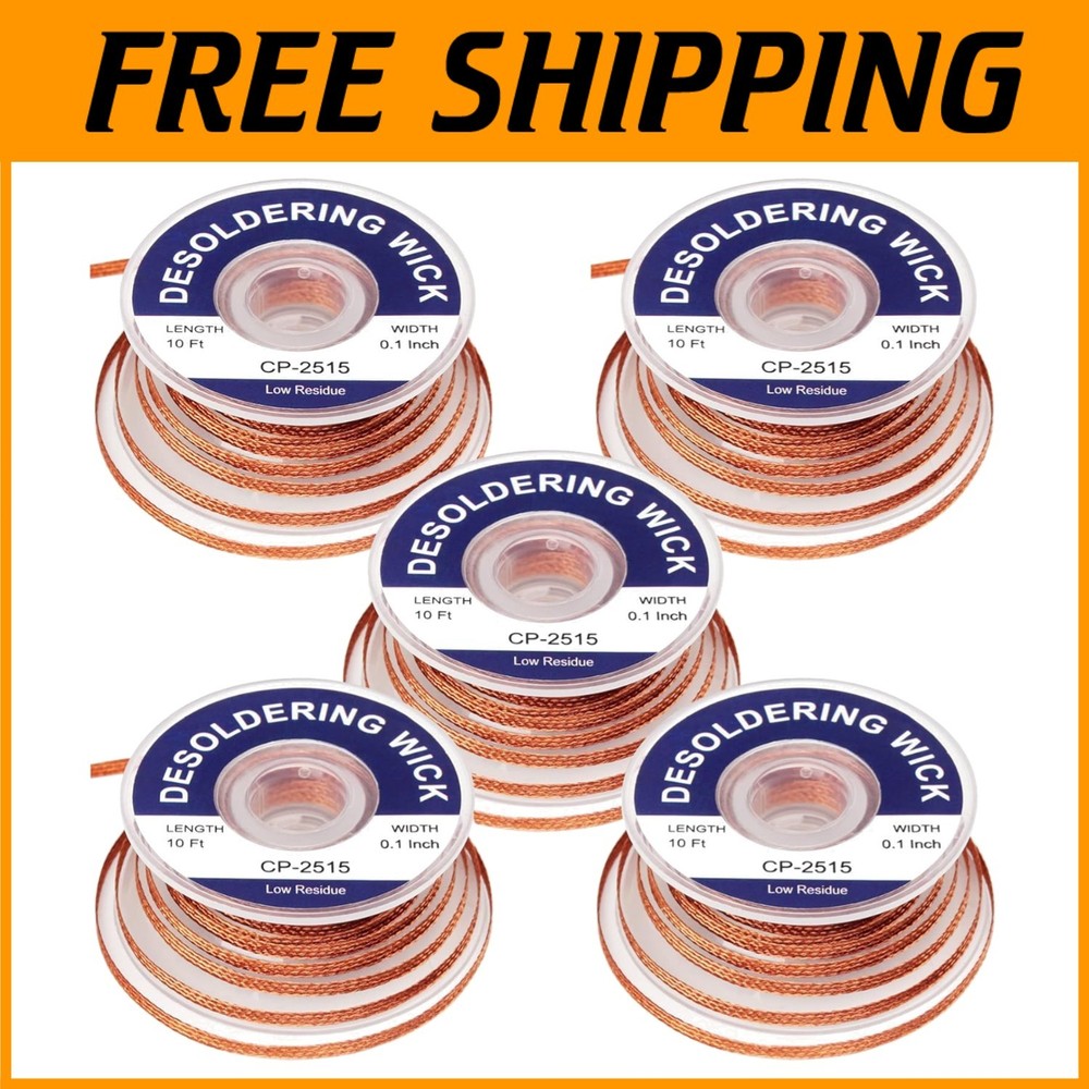 Copper Solder Removal Tool - 5 Pieces Desoldering Wick