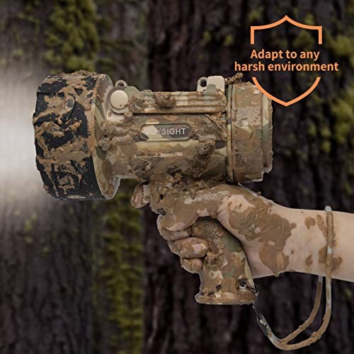 Rechargeable Spotlight Flashlight Floodlight,1000000 Lumen Camouflage Gray-COB