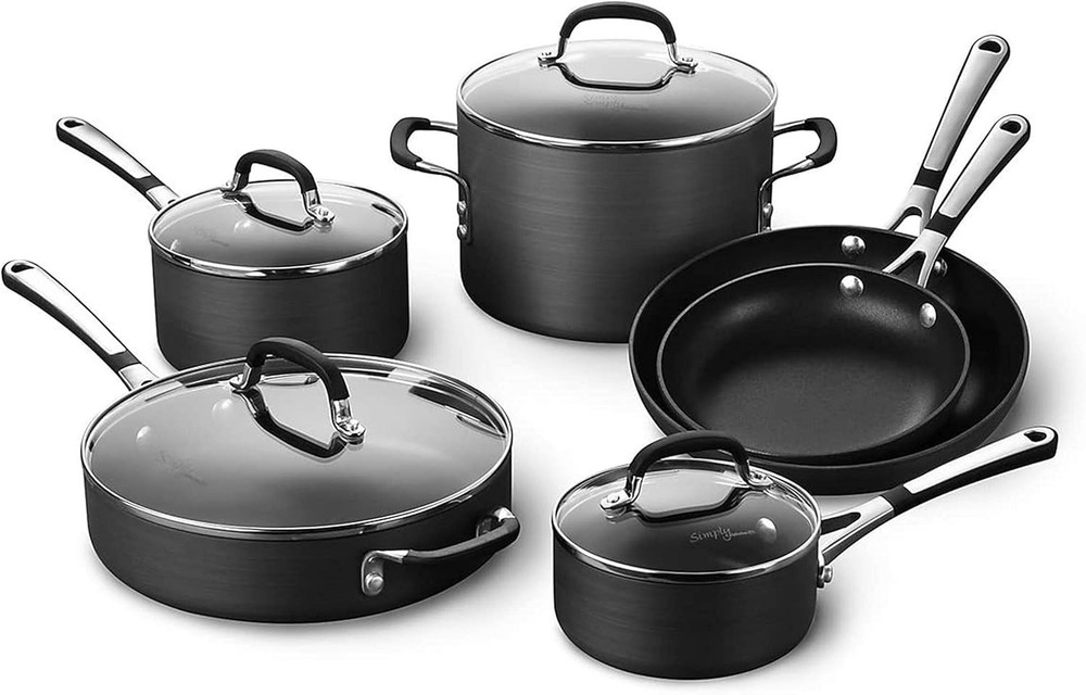 Calphalon Hard-Anodized Aluminum Nonstick 10-Piece Cookware Set