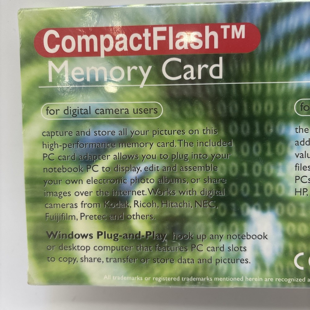 CompactFlash MemoryCard MegaData Digital Camera Users And Handheld Pc Users {47}