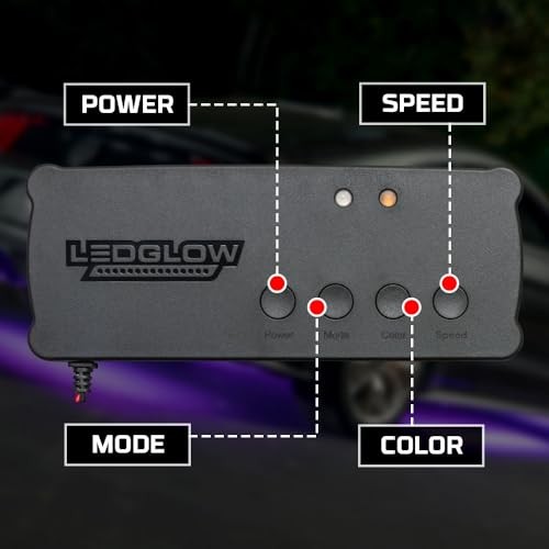 4pc Million Color Multi-Color LED Underbody Underglow Accent Lighting Kit for