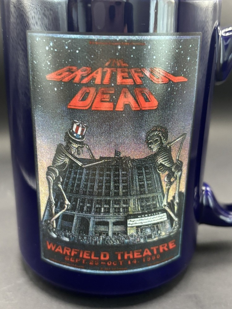 Grateful Dead Large Coffee Mug Cup Warfield Concert