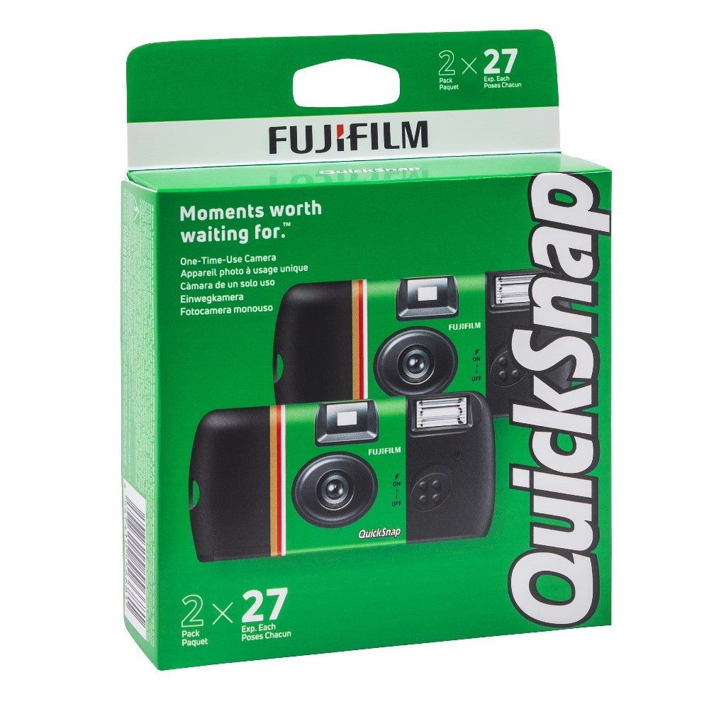 Quicksnap One Time Use 35mm Camera with Flash, 2 Pack