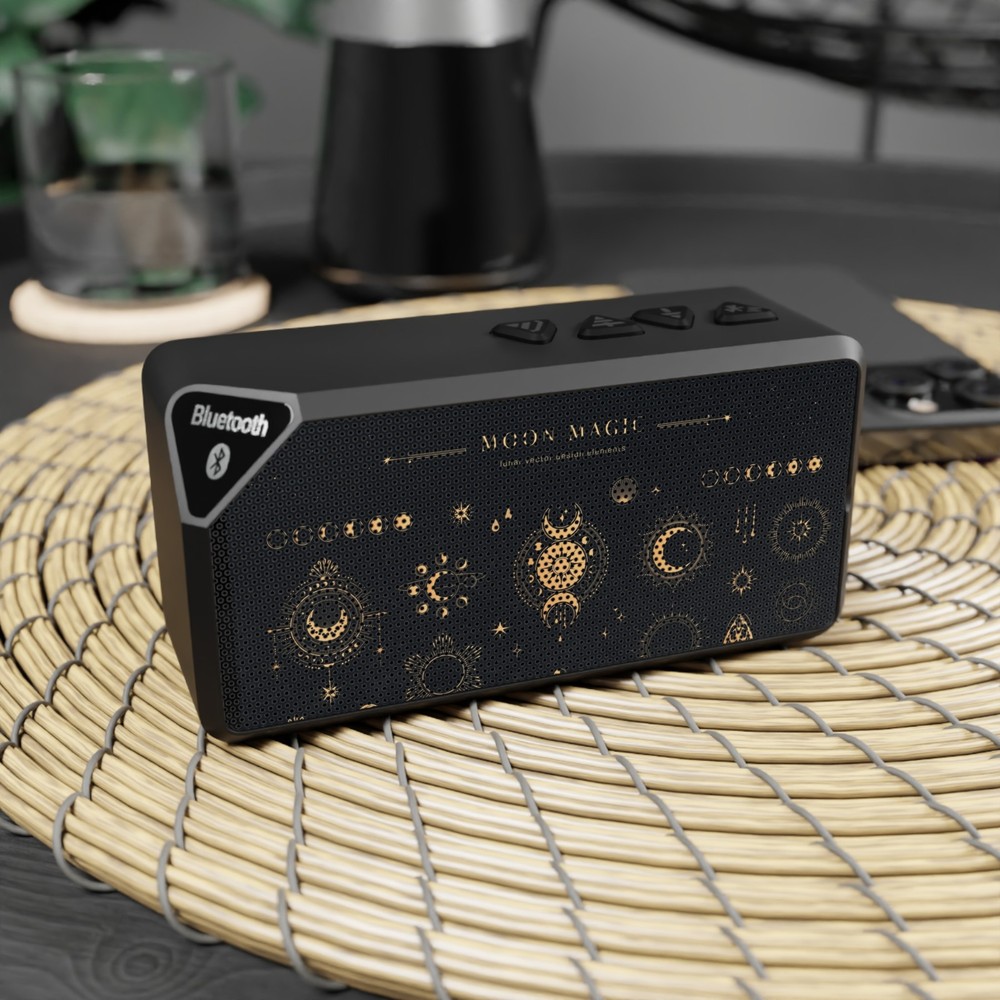 Celestial Moon Phases Bluetooth Speaker | Astrological Sun and Moon Design