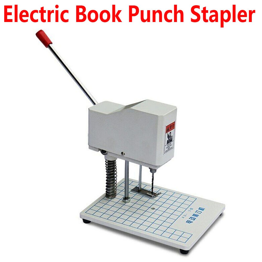Electric Book Punch Stapler 220V/120W Document Office Binding Machine NEW