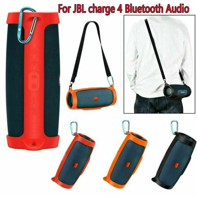 Silicone Storage Carry Case Bag +Strap for JBL charge4 Bluetooth Audio Speaker