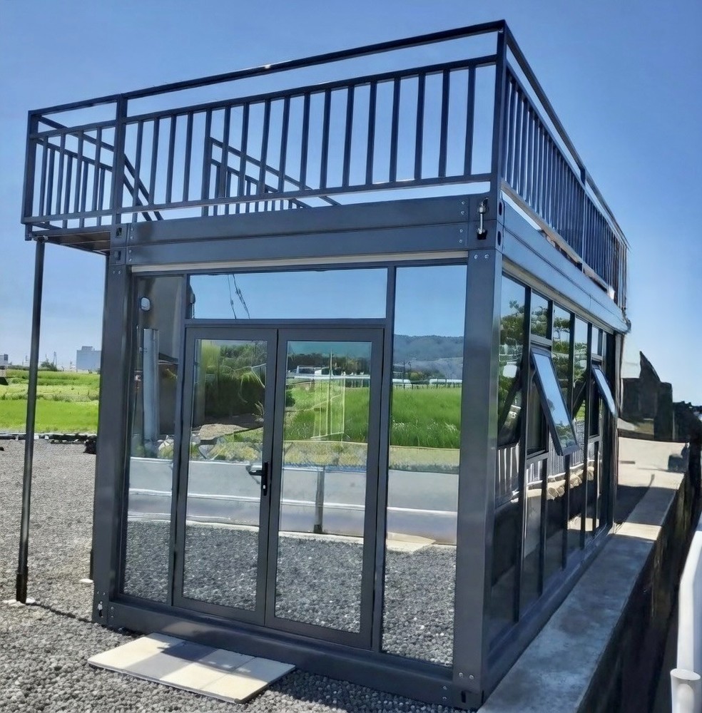 Rooftop + washroom 20FT Container Pod, Adjustable Mobile accessory building-New