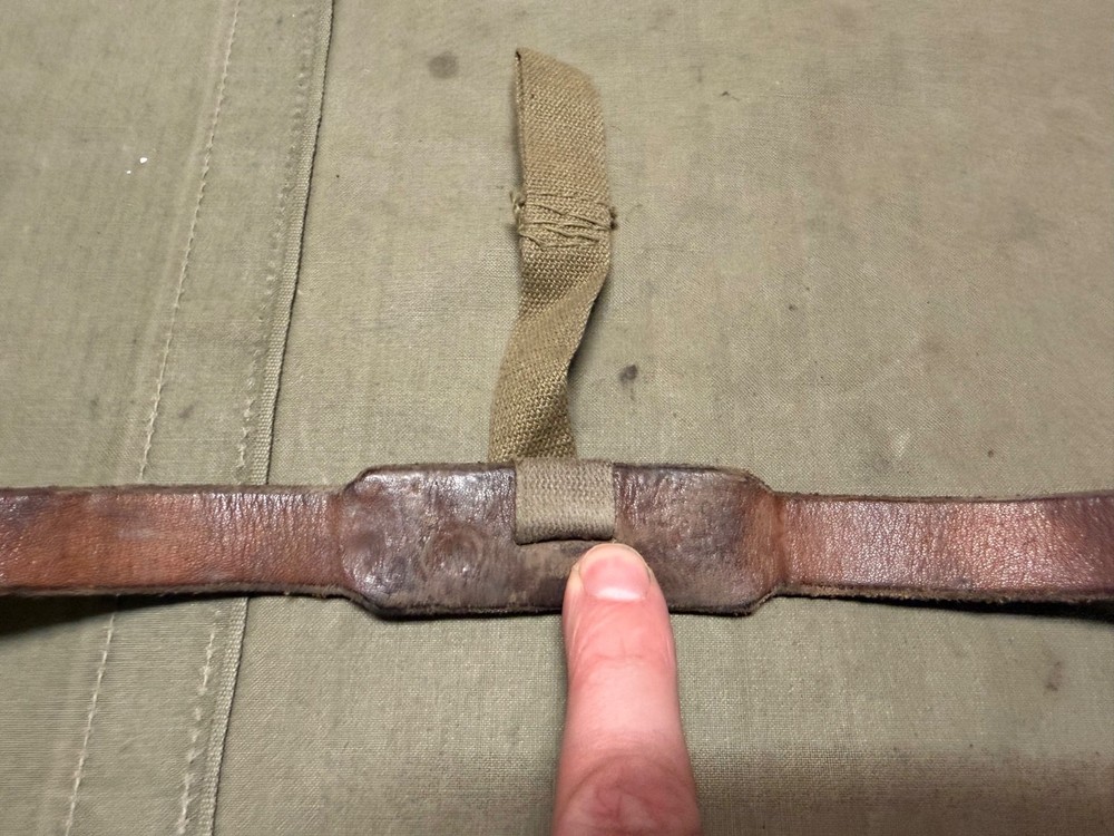 ORIGINAL WWI US ARMY M1910 HAVERSACK PACK TAIL LEATHER INSERT