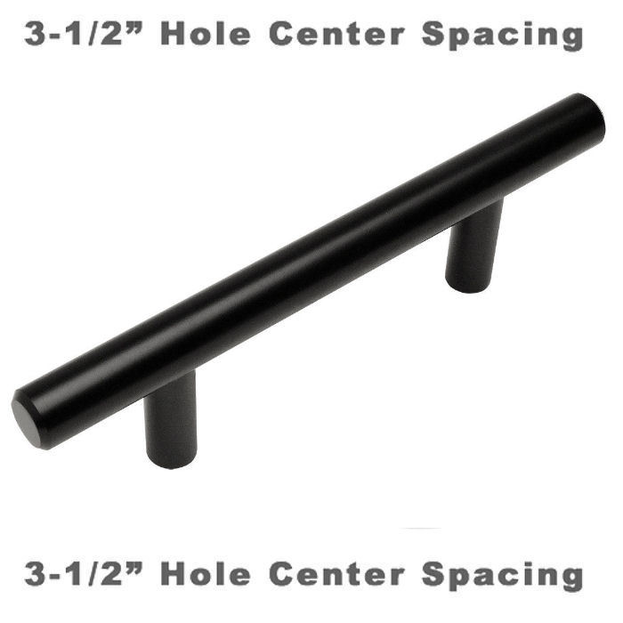 Cosmas Euro Style Bar Pull Flat / Matte Black Pulls #305-3.5FB