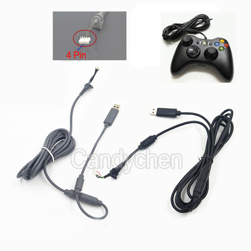 USB 4 Pin Charging Adapter Line Cord Cable For Xbox 360 Wired Controller Handle