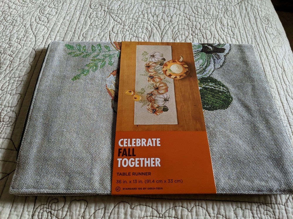 Celebrate Fall Together Table Runner New Free Ship