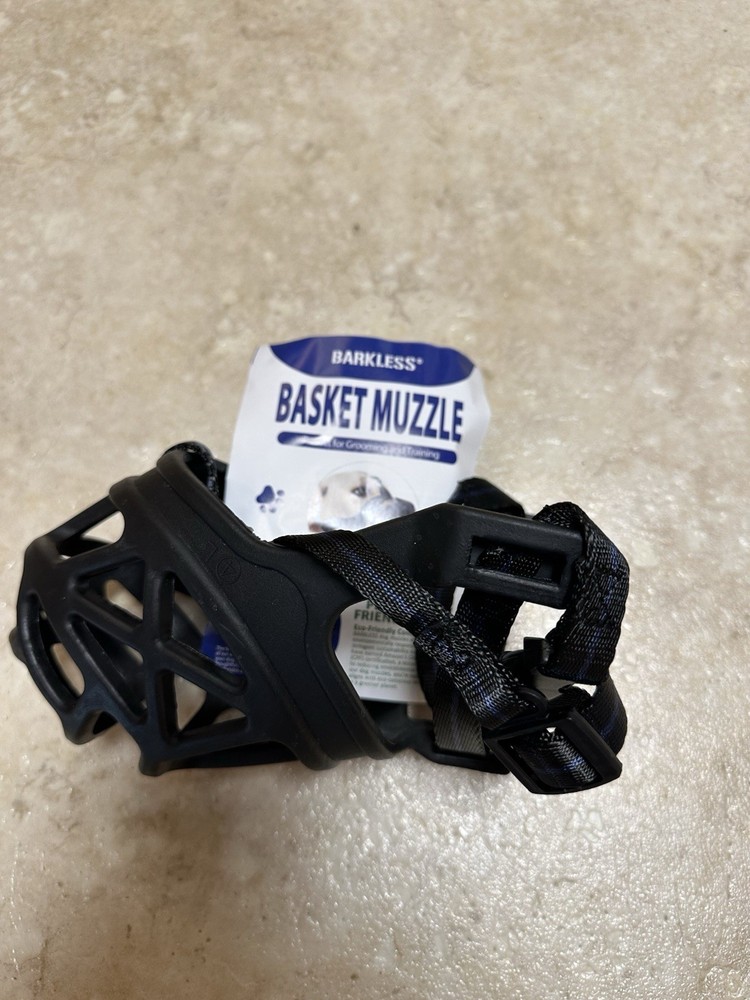 BARKLESS Dog Muzzle, Basket Muzzle for Biting, Chewing and Scavenging, Humane