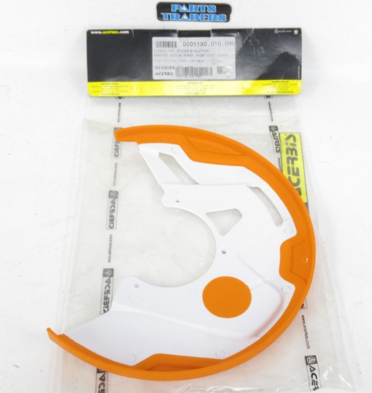 Acerbis Plastics Spider Evolution Universal Front Brake Disc Guard/Cover Orange
