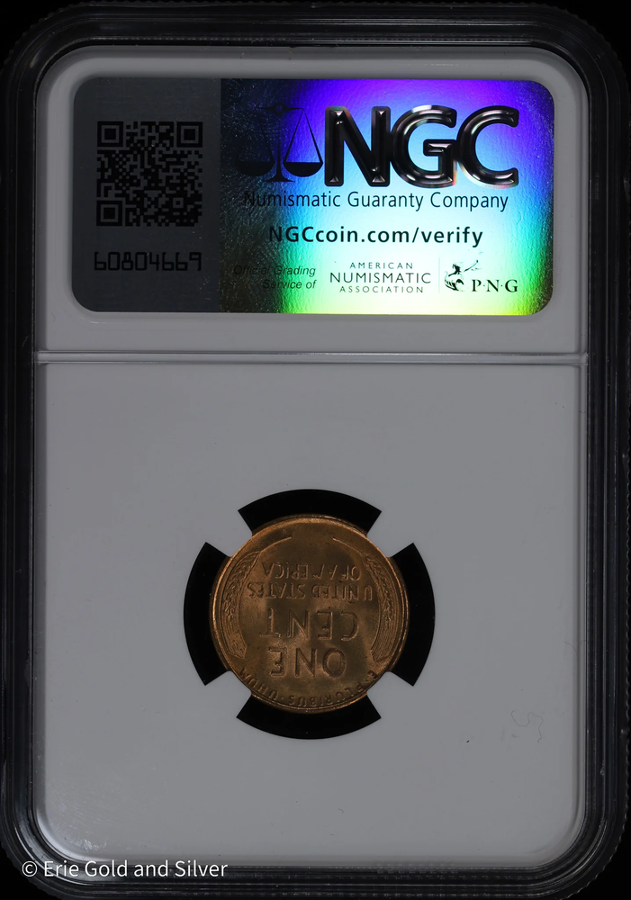 1954 S Lincoln Wheat Cent 1C PCGS MS 66 Red