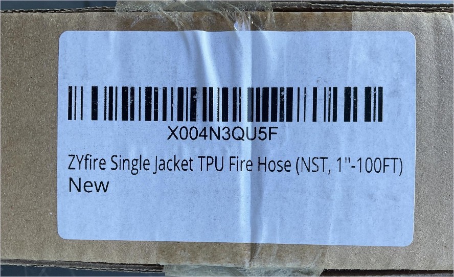 ZYfire Single Jacket TPU Fire House NST 1” - 100FT