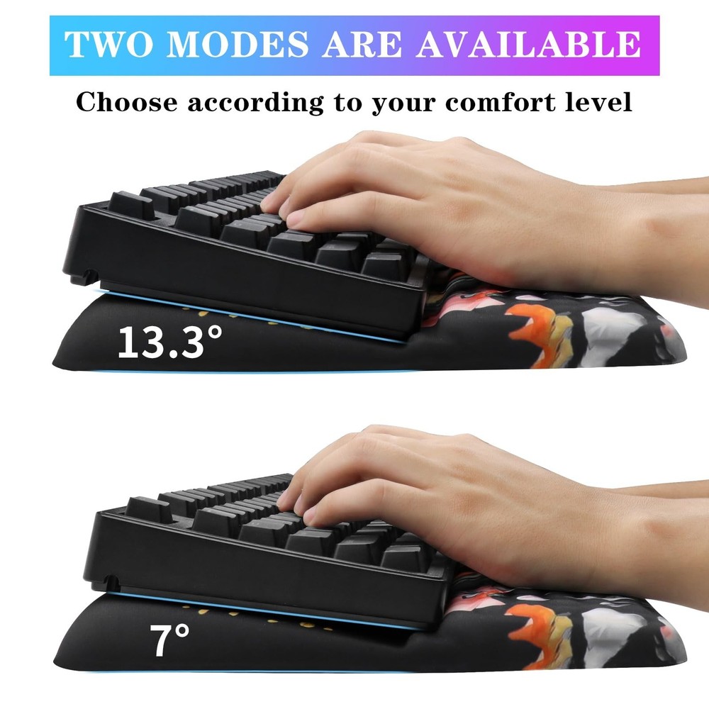 Computer Keyboard Stand with Wrist Rest, Ergonomic Tilted Keyboard Holder - K...