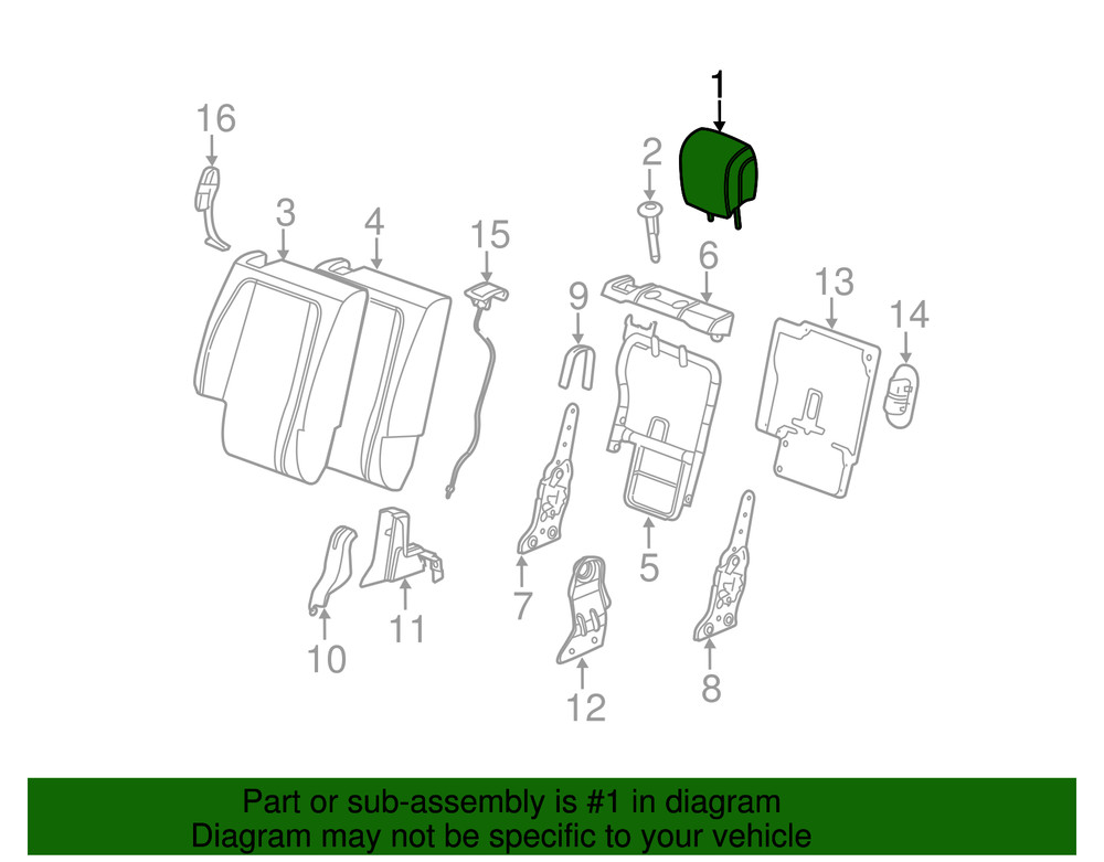 Genuine GM Headrest 20941105