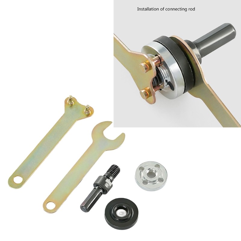 Multiple Use Drill Conversion Adapter with Attaching Cutting and Polishing Disc
