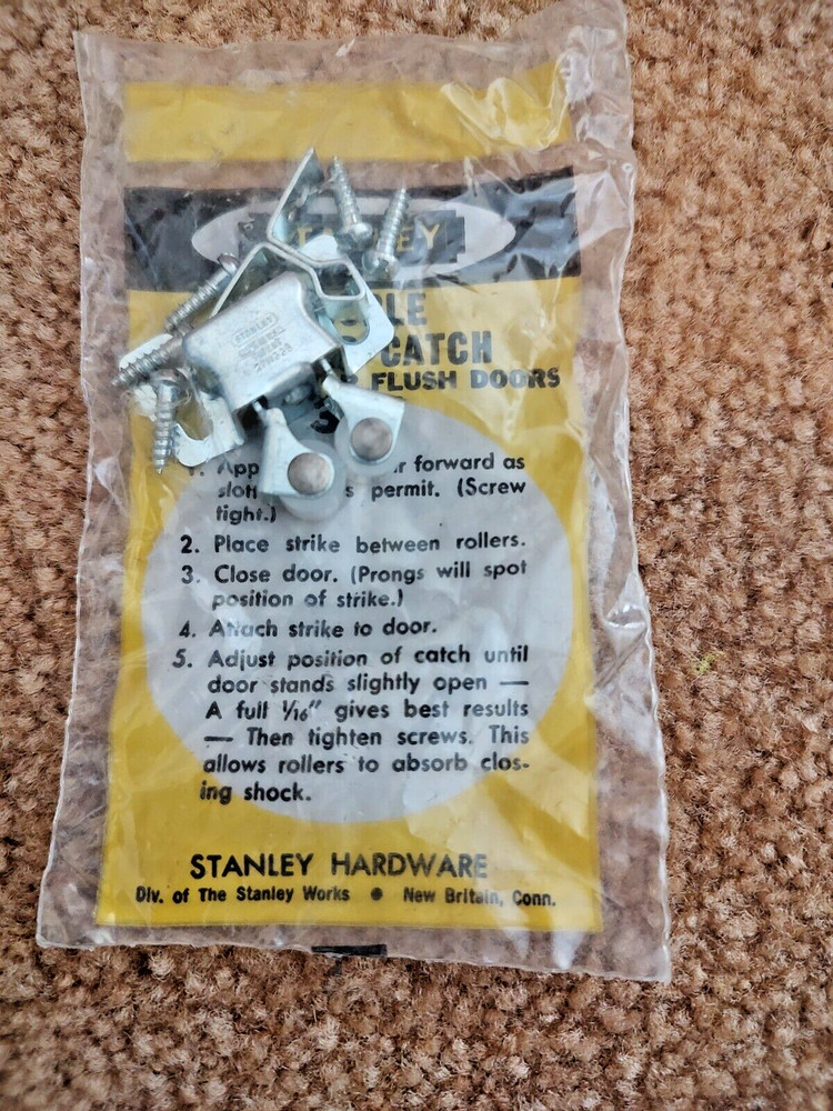 NOS Stanley Double Roller Catch For Lipped Or Flush Doors 35k