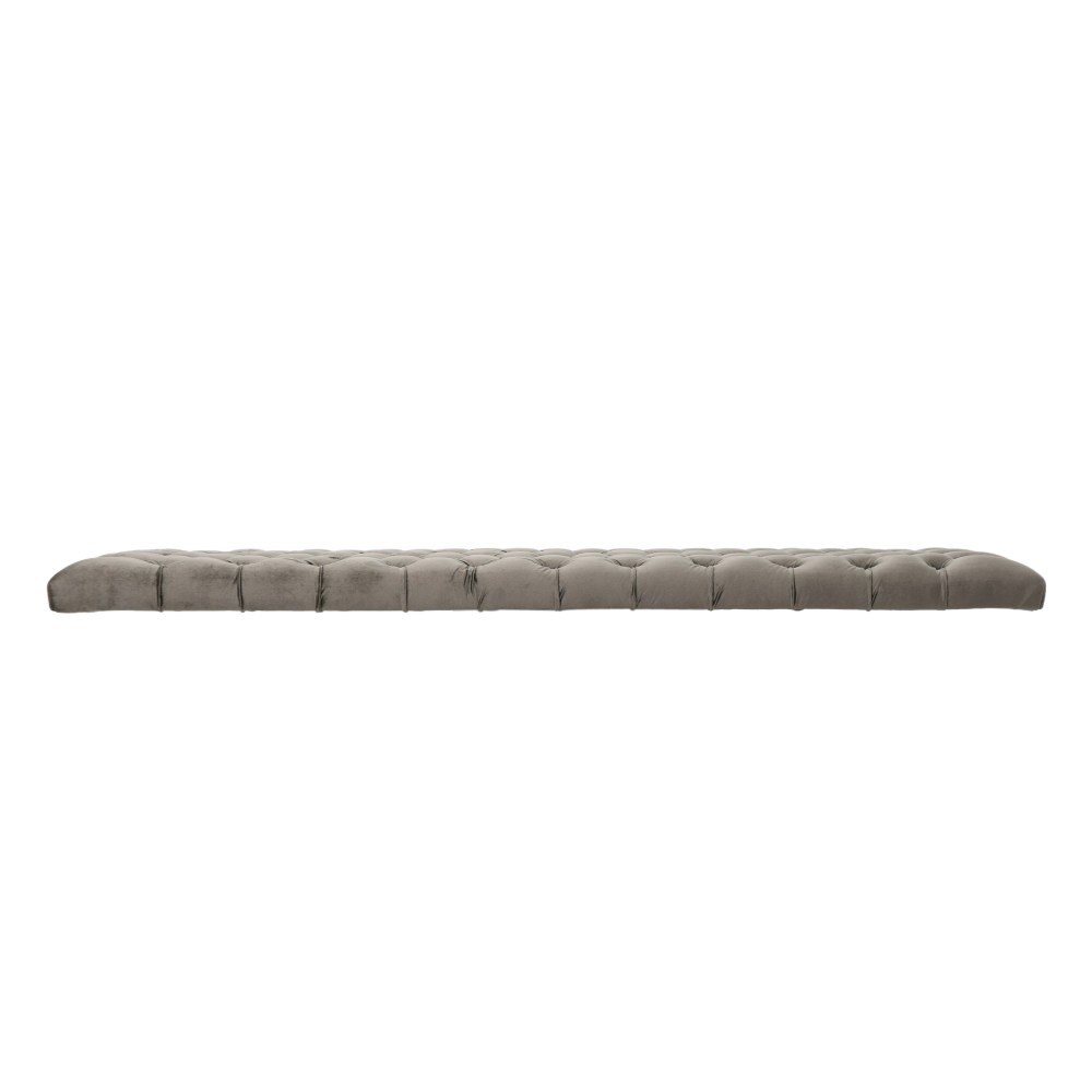 Tufted Upholstered Bed Headboard in Adjustable Solid Wood Head Board