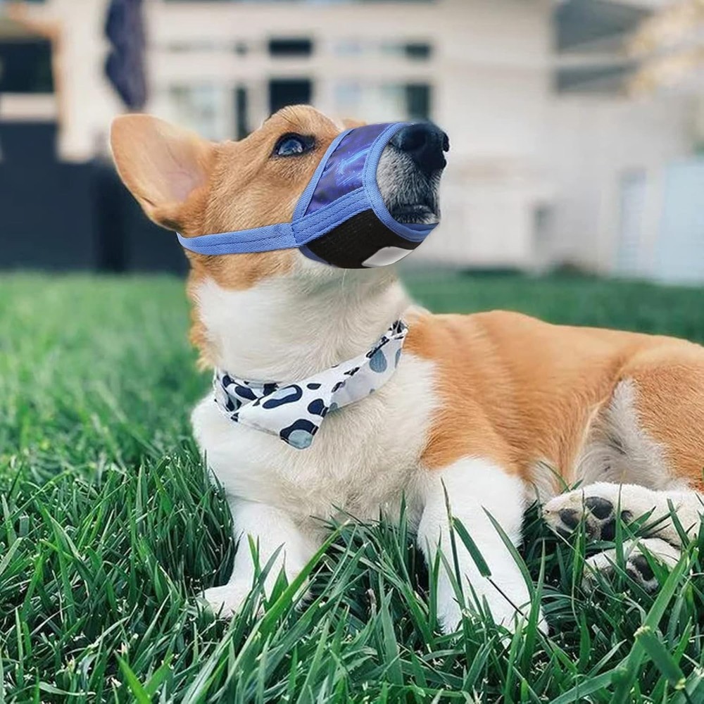 Breathable Nylon Dog Muzzle - Adjustable, Comfortable, Anti-Bite & Bark Control