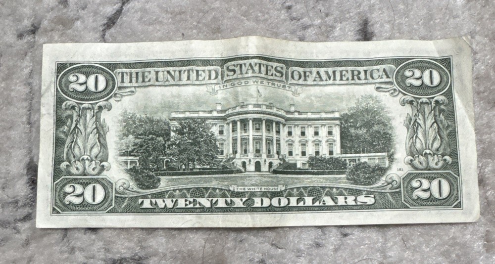 ERROR ! $20 Dollar Bill USD Misprint Misaligned Miscut 1981 Rare