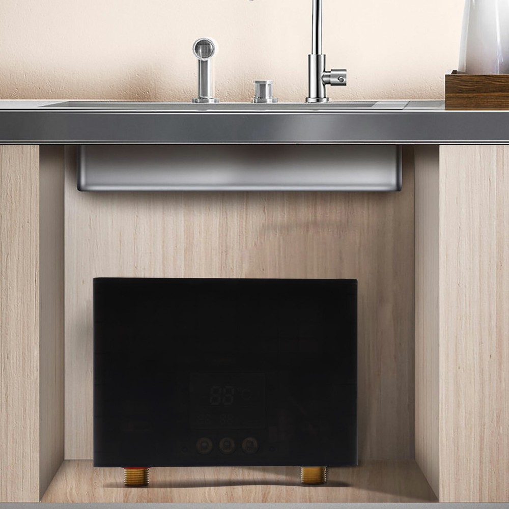 110V Electric Tankless Home Hot Water Heater Whole House Instant Heating 3000W