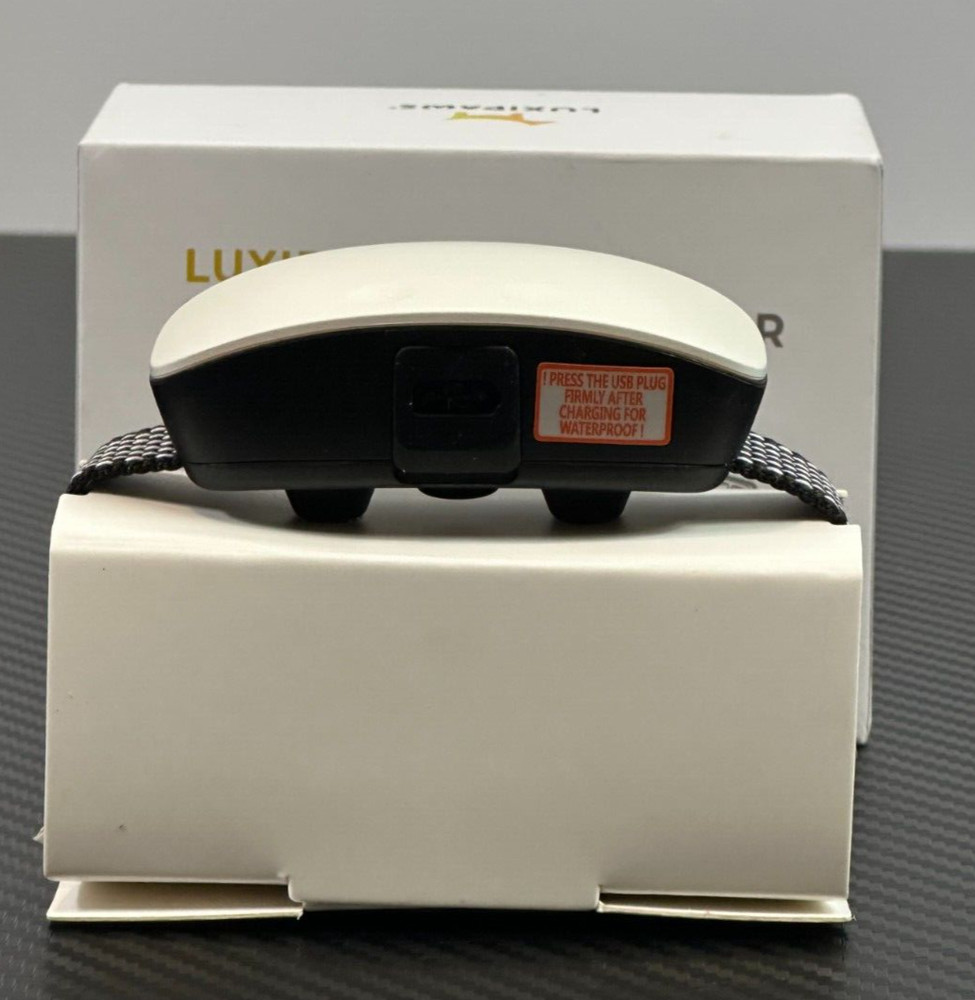 Luxipaws Dog Bark Training Collar White Beep, Waterproof & Vibration *Open Box