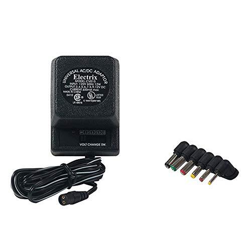 Electrix Adjustable Voltage Universal AC-DC Adapter 12V 9V 7.5V 6V 4.5V 3V wi...