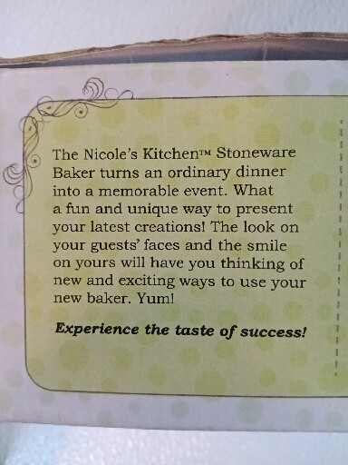2 Mini-bakeware Stoneware Bakers by Nicole's Kitchen A74