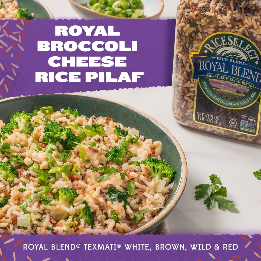 RiceSelect Royal Blend Rice, Texmati Rice Blend, 21 oz Jar