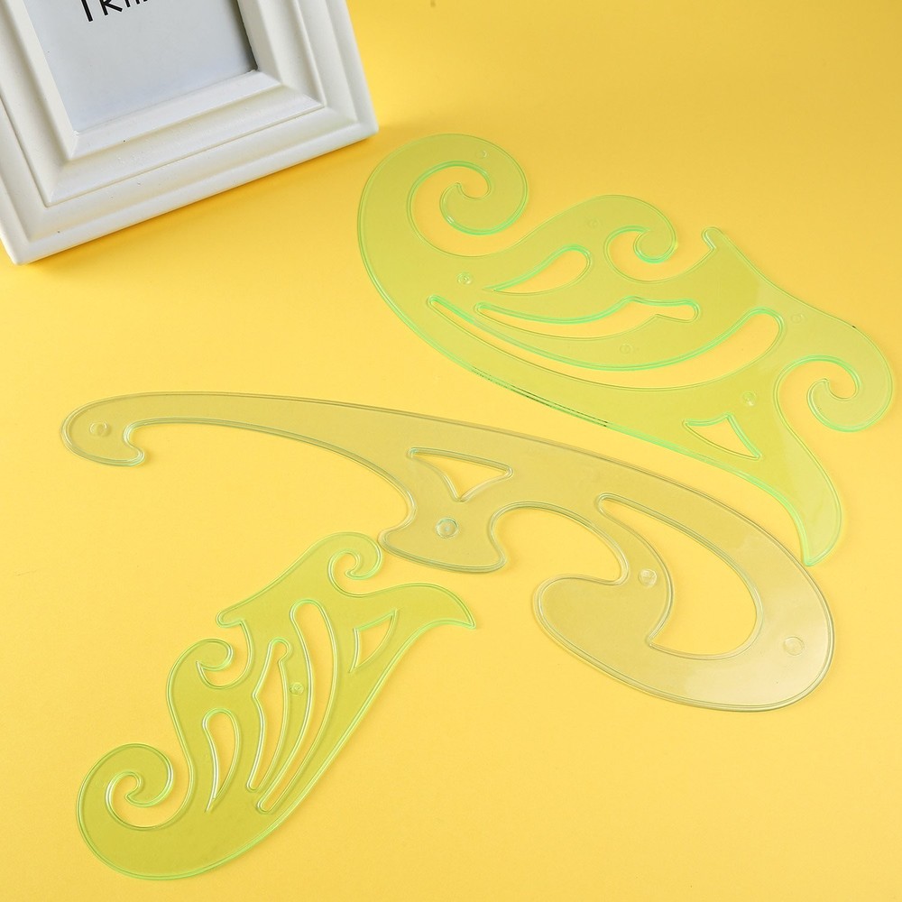 6 Pieces Plastic French Curve Ruler Multi-Function Comic Template