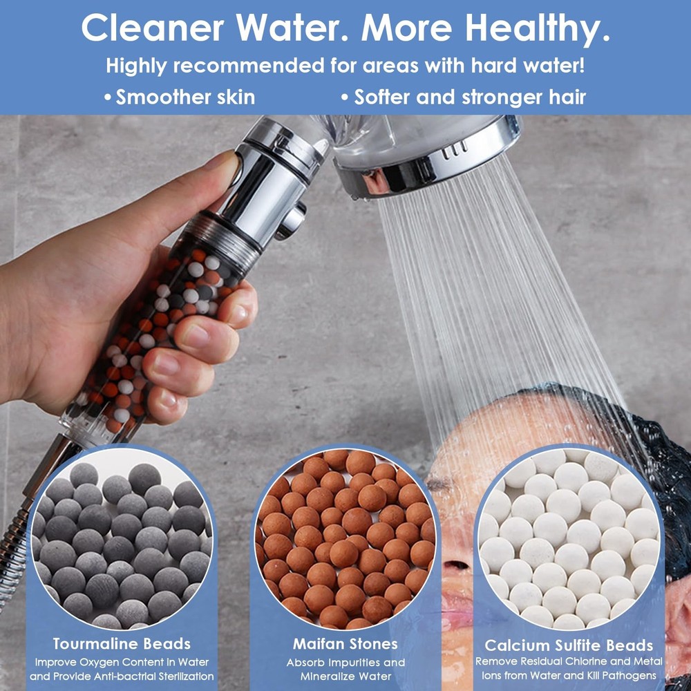 Vacto High Pressure Handheld Shower Filtered Head (No Hose & Bracket)