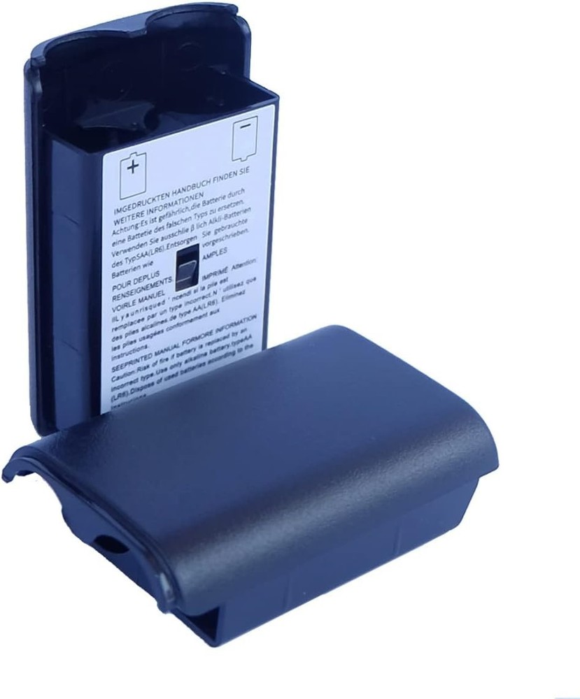 4-Pack Black Battery Cover Case for Xbox 360 Wireless Controller Replacement