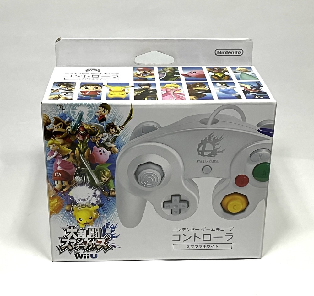 Unused Smash4 White Controller for Nintendo GameCube