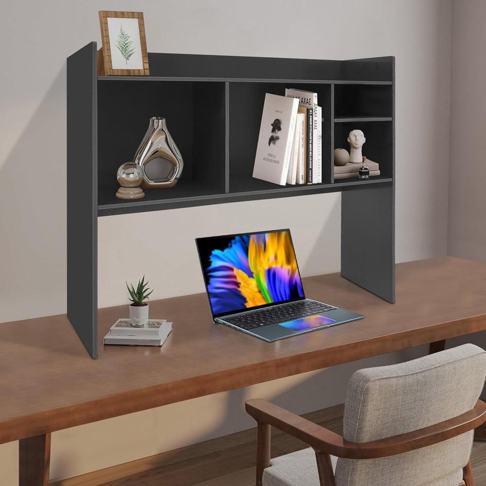 Desktop Bookshelf, Cube Storage Organizer Tabletop Bookcase w/ 6 Compartments