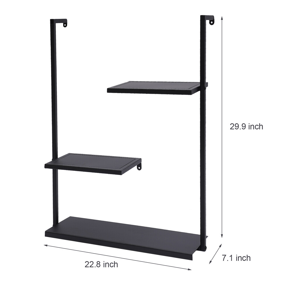 3-Layer Wall Hanging Storage Rack - Elegant Shelf for Home Organization