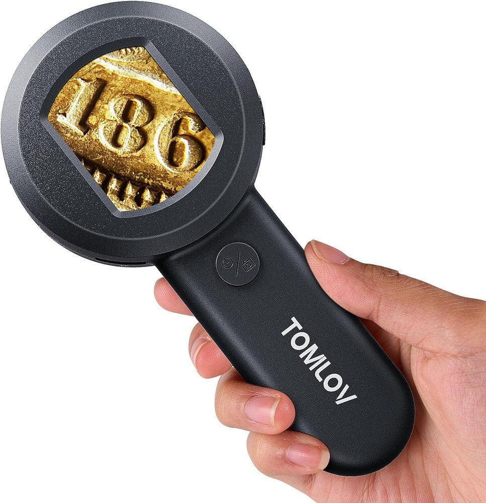Microscope for Kids, 2" IPS Screen 100X Handheld Digital Microscopes HD Pocket