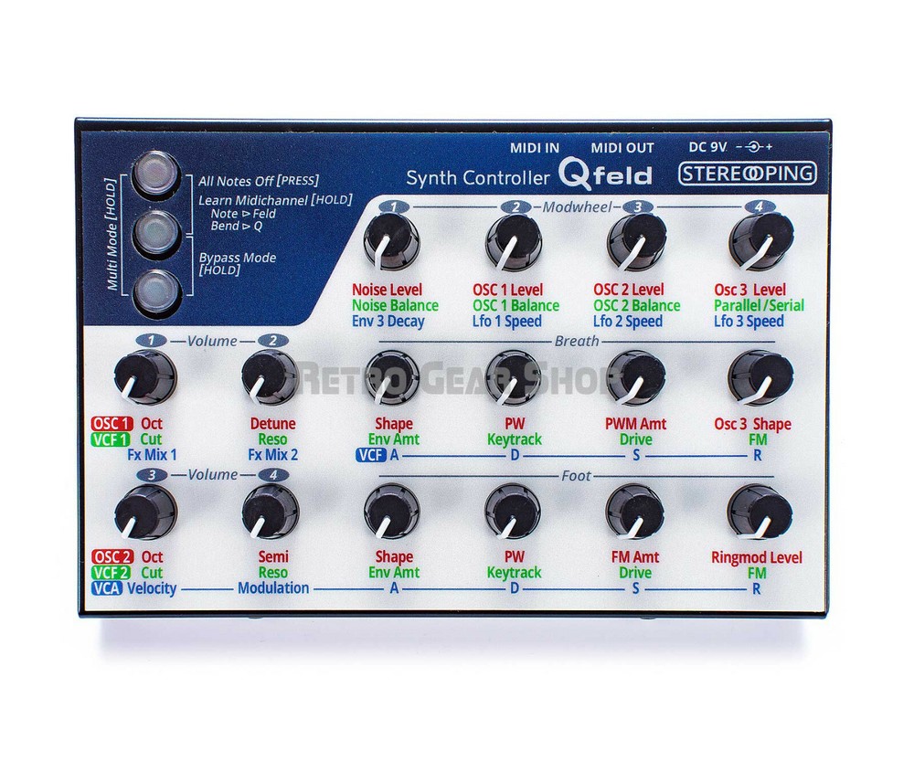 Stereoping CE-1 Qfeld Midi Controller for Waldorf Blofeld/Q/microQ Vintage Synth