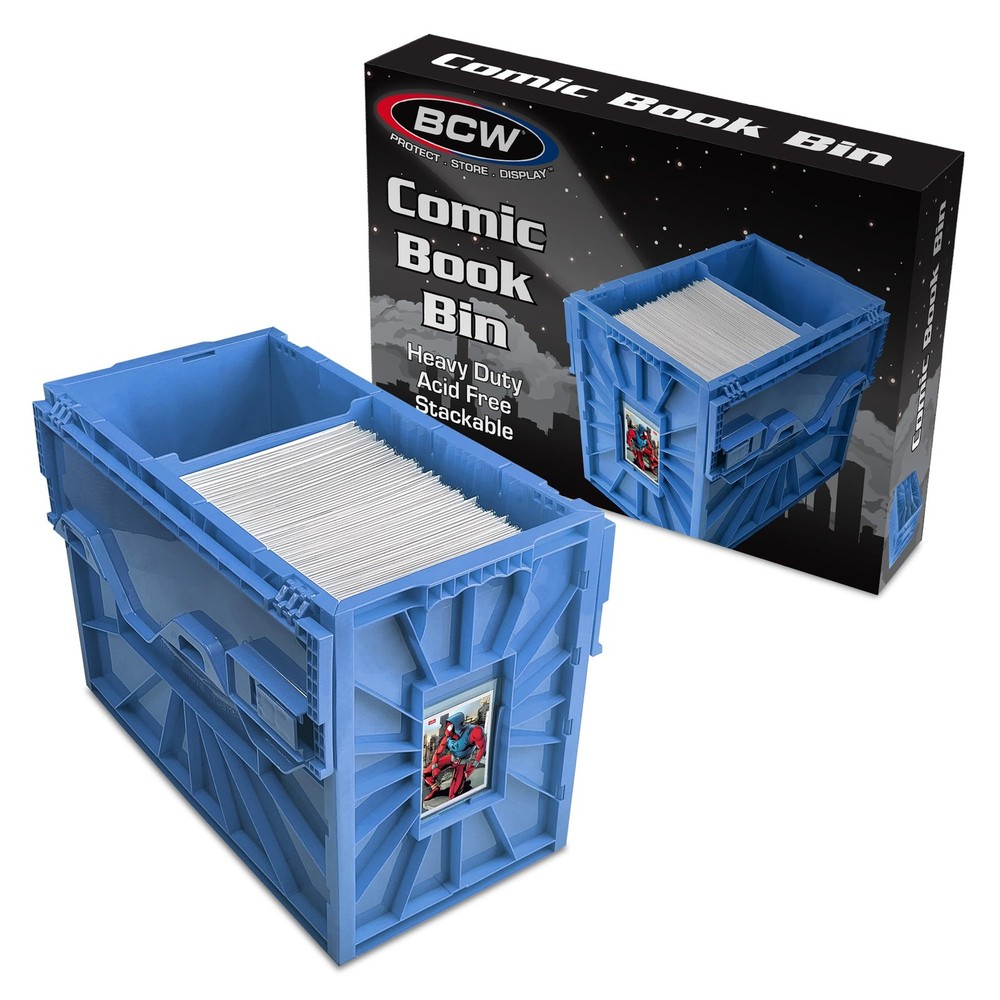 Short Comic Book Bin | Holds 150 Comics | Stackable Plastic Storage | Acid-Fr...