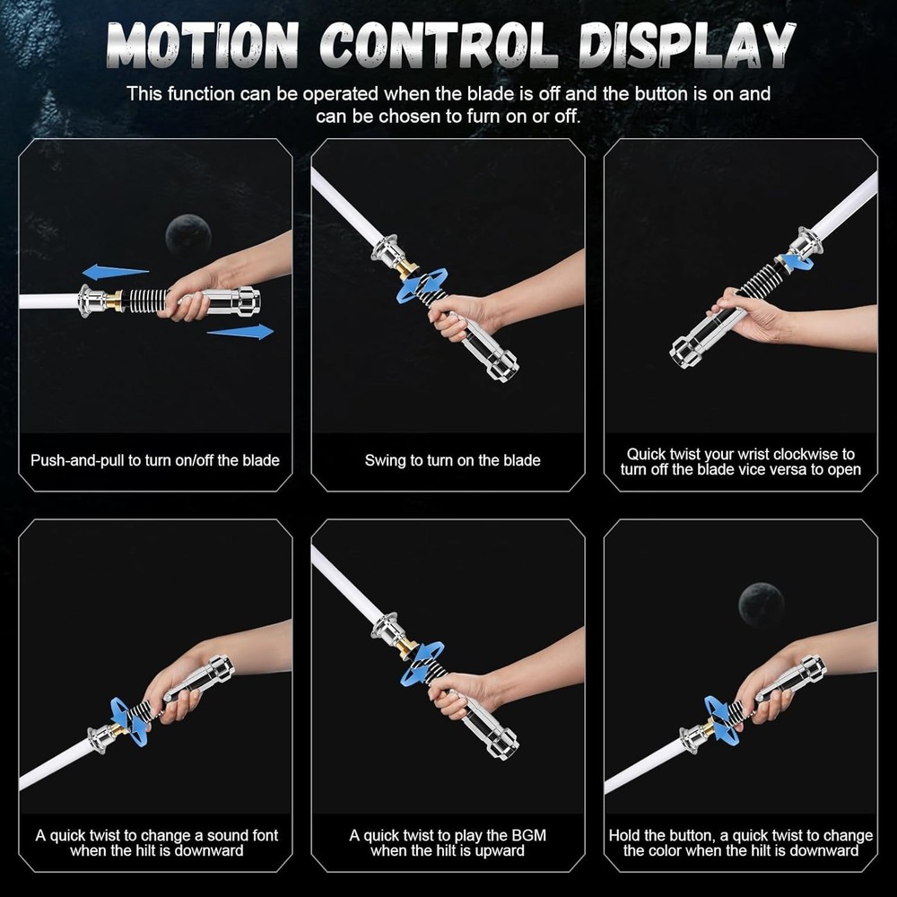 Full Size Interactive Lightsaber with Replaceable Blade & RGB Colors - LK V3.0