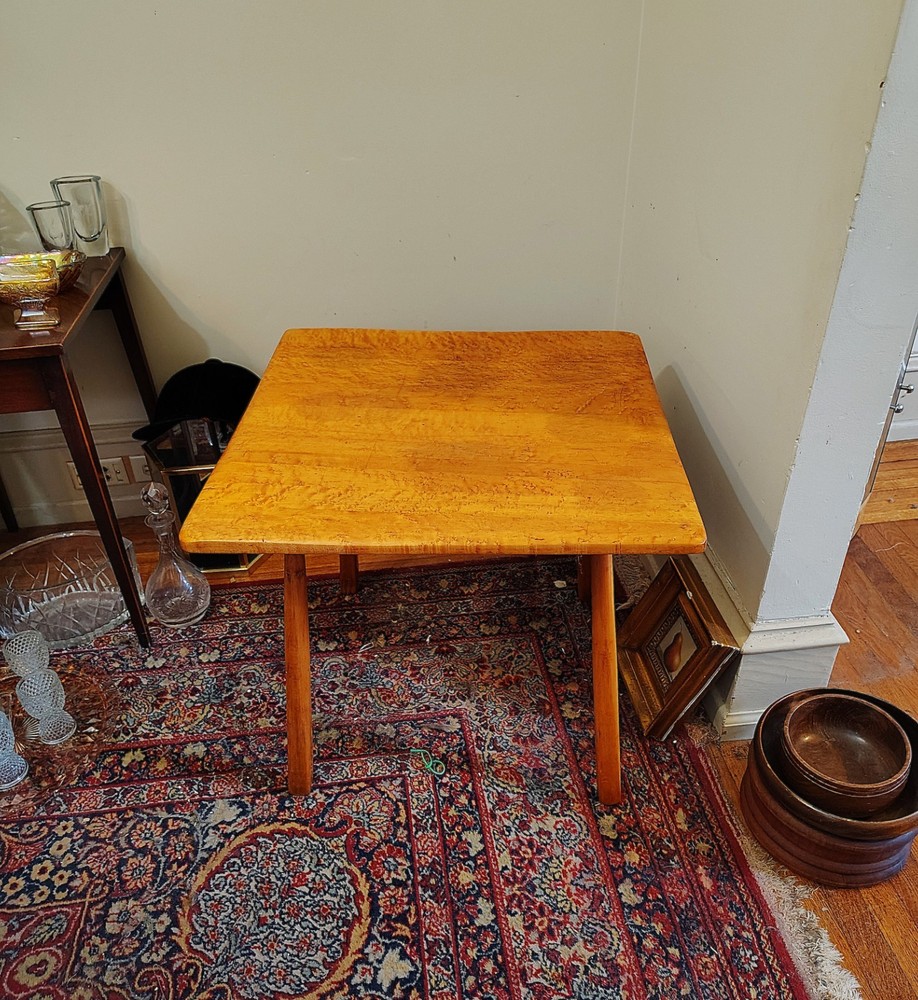 SALE--MCM SOLID Birdseye maple coffee table/ side table