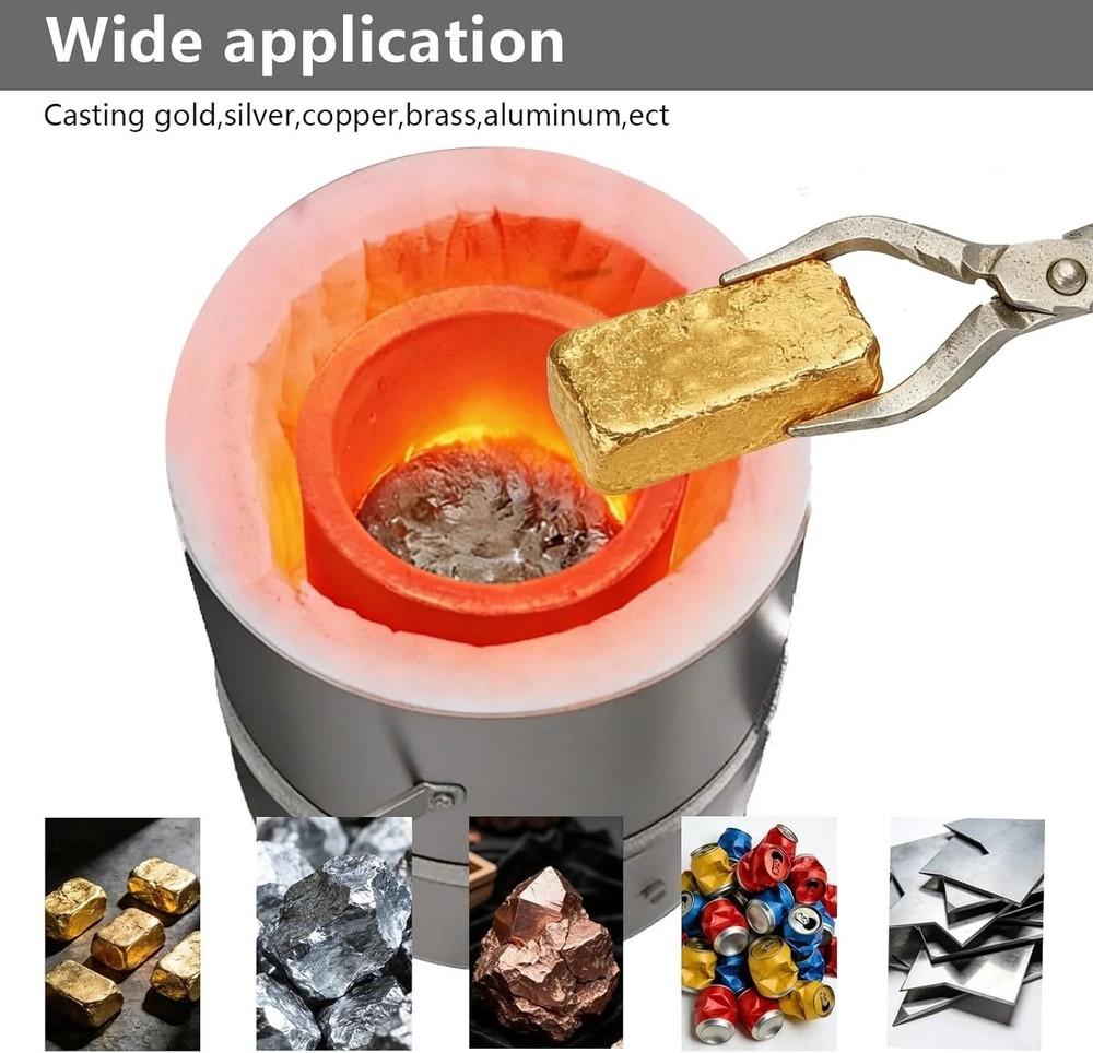 6kg Graphite Crucible Featuring Pour Spout for Efficient Metal Refining
