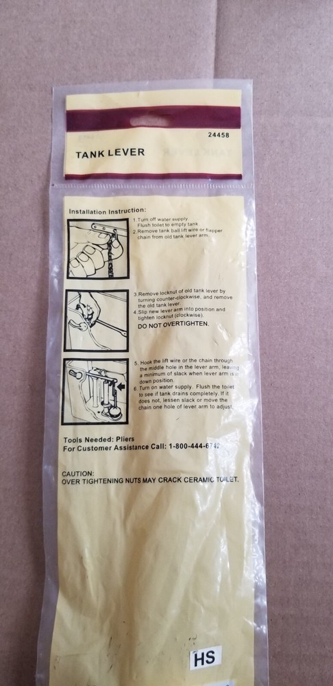Tank Lever 24458 Chrome Plated Handle , NOS