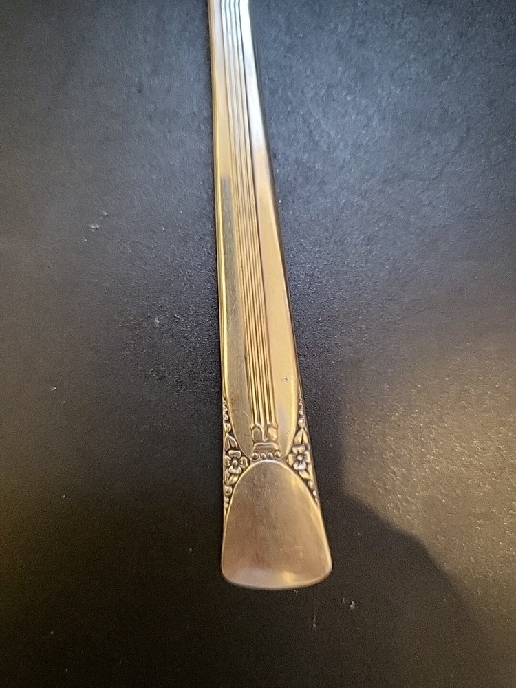 International Silver Embassy BOUQUET Silverplate Cold Meat Serving Fork 1939